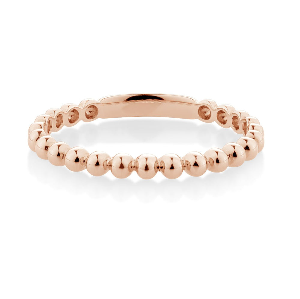 Wedding or eternity band in 10 carat rose gold