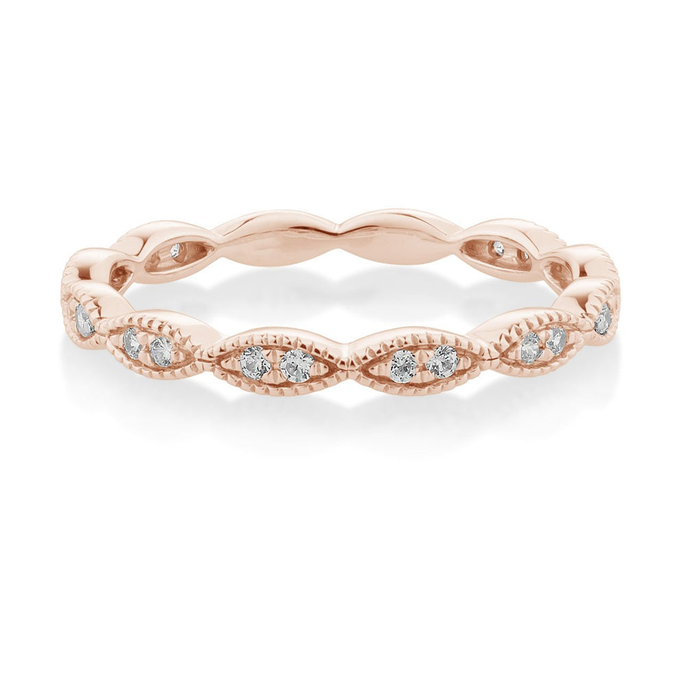 All-rounder eternity band in 10 carat rose gold