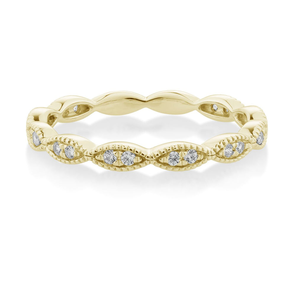 All-rounder eternity band in 10 carat yellow gold